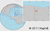 Gray Location Map of the area around 67° 12' 43" N, 140° 10' 30" W