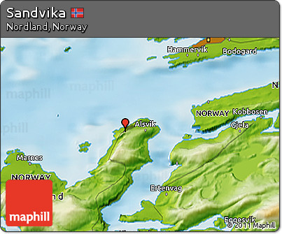 Physical 3D Map of Sandvika
