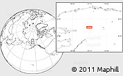 Blank Location Map of the area around 67° 12' 43" N, 157° 10' 30" W