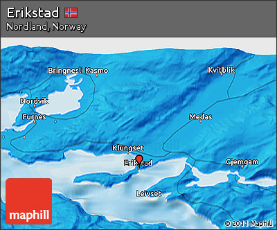 Political 3D Map of Erikstad