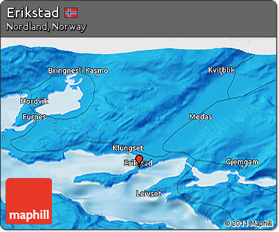 Political 3D Map of Erikstad
