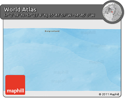 Political 3D Map of the Area around 67° 12' 43" N, 15° 13' 29" W