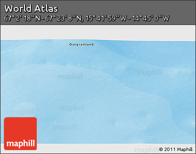 Political 3D Map of the Area around 67° 12' 43" N, 15° 13' 29" W
