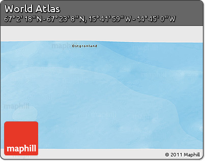 Political 3D Map of the Area around 67° 12' 43" N, 15° 13' 29" W