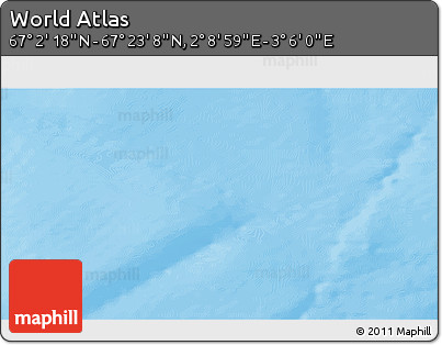 Physical 3D Map of the Area around 67° 12' 43" N, 2° 37' 30" E