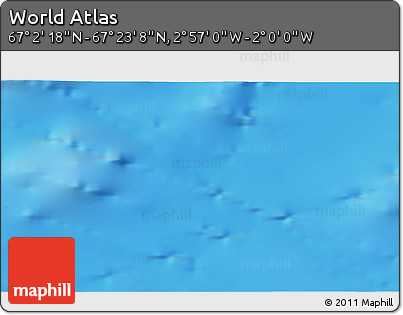 Physical 3D Map of the Area around 67° 12' 43" N, 2° 28' 30" W