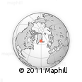 Outline Map of the Area around 67° 12' 43" N, 30° 31' 29" W, rectangular outline