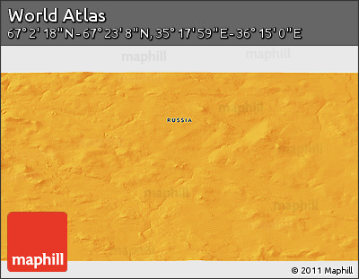 Political 3D Map of the Area around 67° 12' 43" N, 35° 46' 29" E