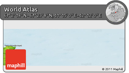 Physical Panoramic Map of the Area around 67° 12' 43" N, 41° 43' 30" E