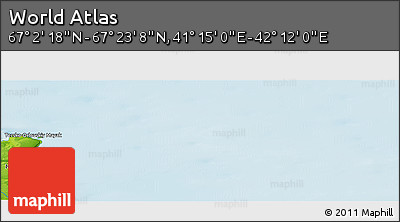 Physical Panoramic Map of the Area around 67° 12' 43" N, 41° 43' 30" E