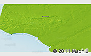 Physical 3D Map of the area around 67° 12' 43" N, 44° 16' 29" E
