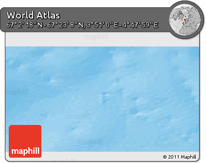 Physical 3D Map of the Area around 67° 12' 43" N, 4° 19' 30" E