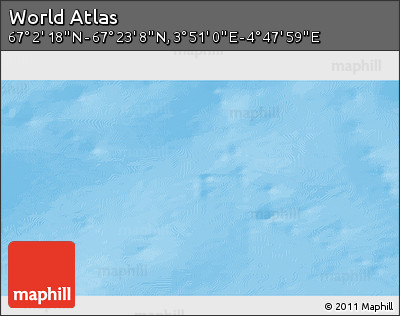 Physical 3D Map of the Area around 67° 12' 43" N, 4° 19' 30" E