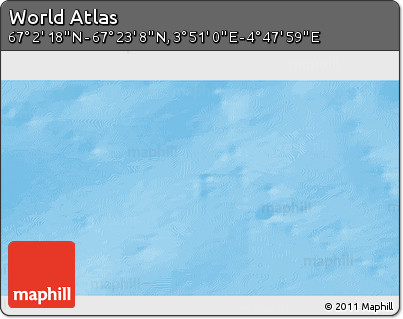 Physical 3D Map of the Area around 67° 12' 43" N, 4° 19' 30" E