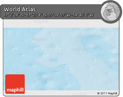 Political 3D Map of the Area around 67° 12' 43" N, 55° 10' 29" W