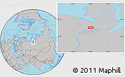 Gray Location Map of the area around 67° 12' 43" N, 68° 4' 29" E