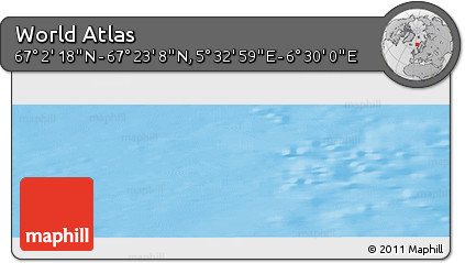 Physical Panoramic Map of the Area around 67° 12' 43" N, 6° 1' 30" E