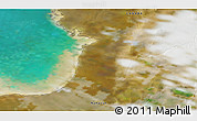 Satellite 3D Map of the area around 67° 12' 43" N, 72° 10' 30" W