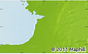 Physical Map of the area around 67° 12' 43" N, 72° 10' 30" W