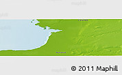 Physical Panoramic Map of the area around 67° 12' 43" N, 72° 10' 30" W