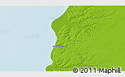 Physical 3D Map of the area around 67° 12' 43" N, 74° 1' 30" E