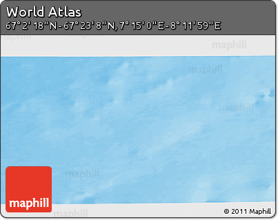 Physical 3D Map of the Area around 67° 12' 43" N, 7° 43' 29" E