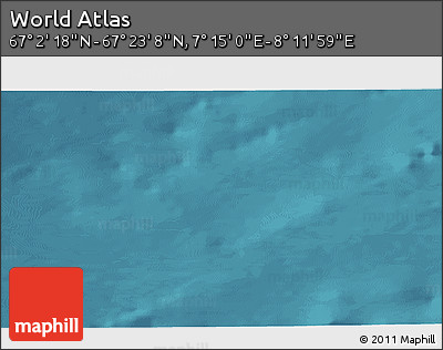 Satellite 3D Map of the Area around 67° 12' 43" N, 7° 43' 29" E