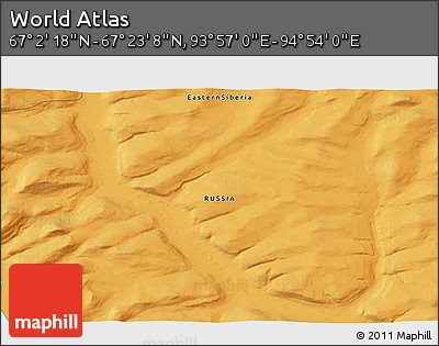 Political 3D Map of the Area around 67° 12' 43" N, 94° 25' 30" E
