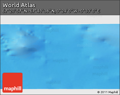 Physical 3D Map of the Area around 67° 31' 18" N, 0° 4' 30" E
