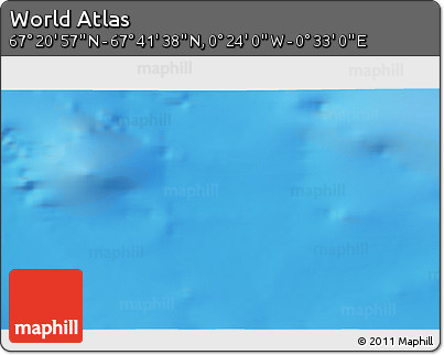 Physical 3D Map of the Area around 67° 31' 18" N, 0° 4' 30" E