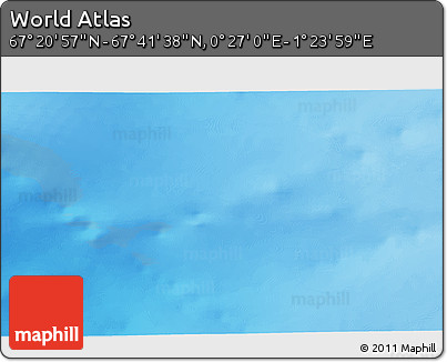 Physical 3D Map of the Area around 67° 31' 18" N, 0° 55' 29" E