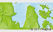 Physical 3D Map of the area around 67° 31' 18" N, 108° 43' 29" W