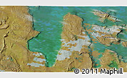 Satellite 3D Map of the area around 67° 31' 18" N, 108° 43' 29" W