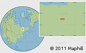 Savanna Style Location Map of the area around 67° 31' 18" N, 138° 37' 30" E