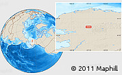 Shaded Relief Location Map of the area around 67° 31' 18" N, 157° 10' 30" W