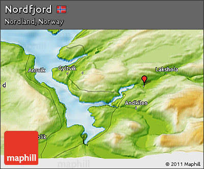 Physical 3D Map of Nordfjord