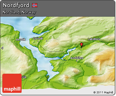 Physical 3D Map of Nordfjord