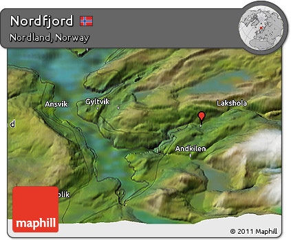 Satellite 3D Map of Nordfjord