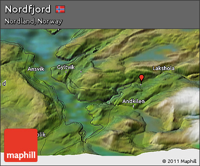 Satellite 3D Map of Nordfjord