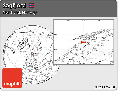 Blank Location Map of Sagfjord