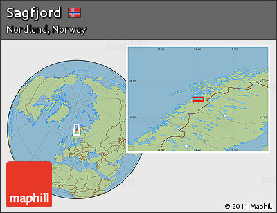 Savanna Style Location Map of Sagfjord