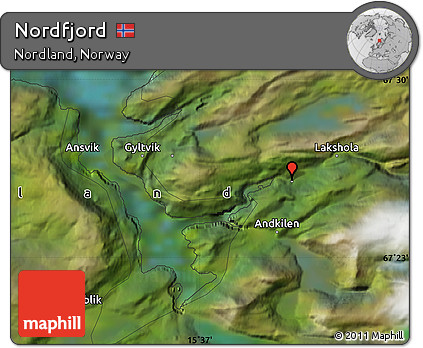 Satellite Map of Nordfjord