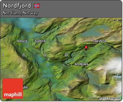 Satellite Map of Nordfjord