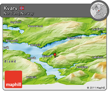 Physical Panoramic Map of Kvarv