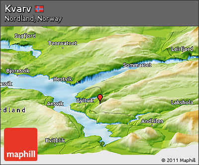 Physical Panoramic Map of Kvarv