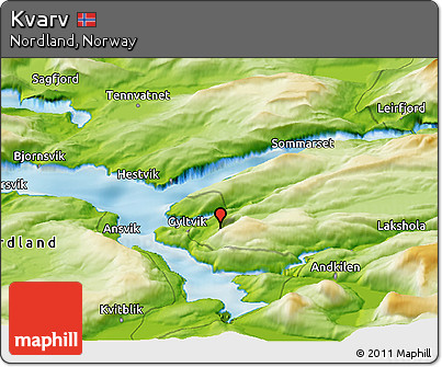 Physical Panoramic Map of Kvarv