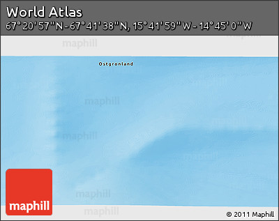 Physical 3D Map of the Area around 67° 31' 18" N, 15° 13' 29" W