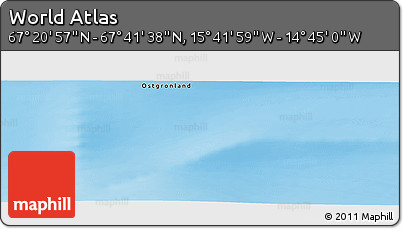 Physical Panoramic Map of the Area around 67° 31' 18" N, 15° 13' 29" W
