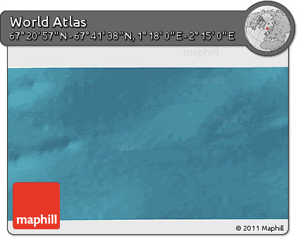 Satellite 3D Map of the Area around 67° 31' 18" N, 1° 46' 29" E