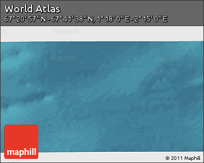 Satellite 3D Map of the Area around 67° 31' 18" N, 1° 46' 29" E